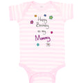 Baby Clothes Flowers Happy Birthday to Mommy Baby Bodysuits Boy & Girl Cotton