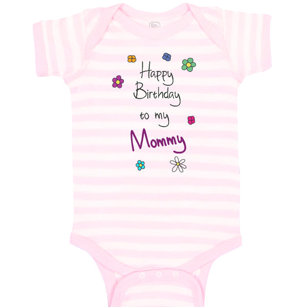 Baby Clothes Flowers Happy Birthday to Mommy Baby Bodysuits Boy & Girl Cotton