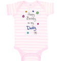 Baby Clothes Flowers Happy Birthday to Daddy Father Dad Baby Bodysuits Cotton