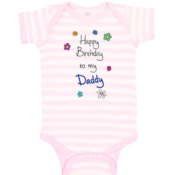 Baby Clothes Flowers Happy Birthday to Daddy Father Dad Baby Bodysuits Cotton