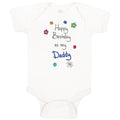 Baby Clothes Flowers Happy Birthday to Daddy Father Dad Baby Bodysuits Cotton