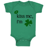 Baby Clothes Kiss Me I'M Green Shamrock Green Kiss St Patrick's Day Cotton