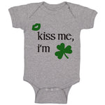 Baby Clothes Kiss Me I'M Green Shamrock Green Kiss St Patrick's Day Cotton