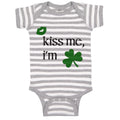 Baby Clothes Kiss Me I'M Green Shamrock Green Kiss St Patrick's Day Cotton