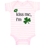 Baby Clothes Kiss Me I'M Green Shamrock Green Kiss St Patrick's Day Cotton