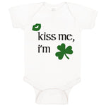 Baby Clothes Kiss Me I'M Green Shamrock Green Kiss St Patrick's Day Cotton