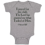 Baby Clothes Prayed for Child Lord Has Granted Me Jewish Baby Bodysuits Cotton