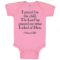 Baby Clothes Prayed for Child Lord Has Granted Me Jewish Baby Bodysuits Cotton