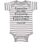 Baby Clothes Prayed for Child Lord Has Granted Me Jewish Baby Bodysuits Cotton