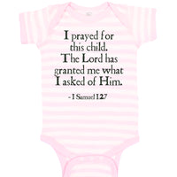 Baby Clothes Prayed for Child Lord Has Granted Me Jewish Baby Bodysuits Cotton