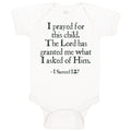 Baby Clothes Prayed for Child Lord Has Granted Me Jewish Baby Bodysuits Cotton