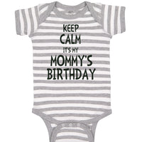 Baby Clothes Keep Calm It's Mommy's Birthday Baby Bodysuits Boy & Girl Cotton