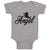 Baby Clothes Silhouette of Flying Angel with Trumpet Baby Bodysuits Cotton