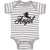 Baby Clothes Silhouette of Flying Angel with Trumpet Baby Bodysuits Cotton