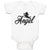 Baby Clothes Silhouette of Flying Angel with Trumpet Baby Bodysuits Cotton