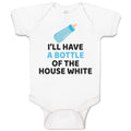 Baby Clothes I'Ll Have A Baby Bottle of The House White with Nipple Cotton