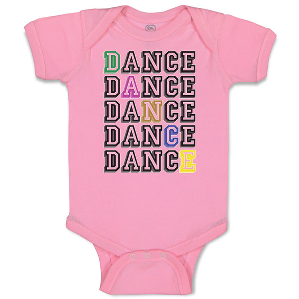 Baby Clothes Dance Typography Word Baby Bodysuits Boy & Girl Cotton