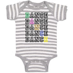 Baby Clothes Dance Typography Word Baby Bodysuits Boy & Girl Cotton