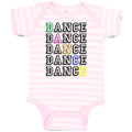 Baby Clothes Dance Typography Word Baby Bodysuits Boy & Girl Cotton