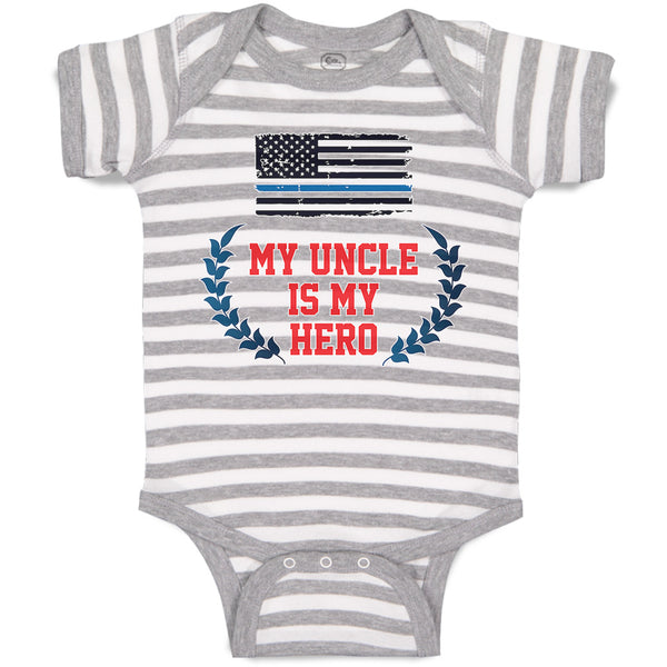 Baby Clothes My Uncle Is My Hero Flag of The United States of America Cotton