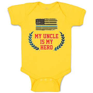 Baby Clothes My Uncle Is My Hero Flag of The United States of America Cotton