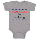 Baby Clothes Hero in Training with Stars Pattern Baby Bodysuits Cotton