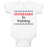 Baby Clothes Hero in Training with Stars Pattern Baby Bodysuits Cotton