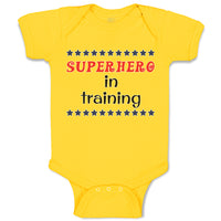 Baby Clothes Hero in Training with Stars Pattern Baby Bodysuits Cotton