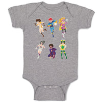 Baby Clothes Animated Super Natural Cartoon Heroes with Their Costumes Cotton