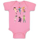 Baby Clothes Animated Super Natural Cartoon Heroes with Their Costumes Cotton