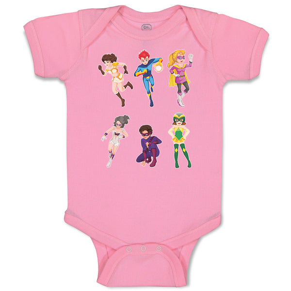 Baby Clothes Animated Super Natural Cartoon Heroes with Their Costumes Cotton