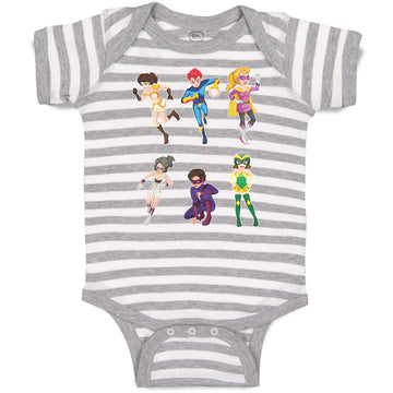 Baby Clothes Animated Super Natural Cartoon Heroes with Their Costumes Cotton