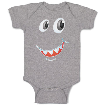 Baby Clothes Funny Cartoon Animal Face with Smile Baby Bodysuits Cotton