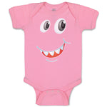 Baby Clothes Funny Cartoon Animal Face with Smile Baby Bodysuits Cotton