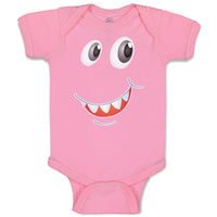 Baby Clothes Funny Cartoon Animal Face with Smile Baby Bodysuits Cotton