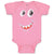 Baby Clothes Funny Cartoon Animal Face with Smile Baby Bodysuits Cotton