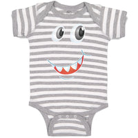 Baby Clothes Funny Cartoon Animal Face with Smile Baby Bodysuits Cotton