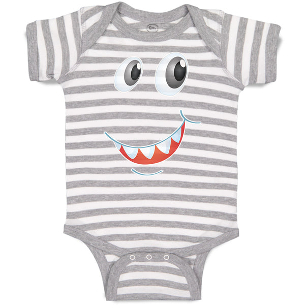 Baby Clothes Funny Cartoon Animal Face with Smile Baby Bodysuits Cotton