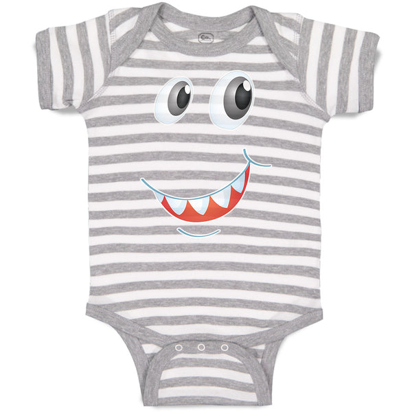 Baby Clothes Funny Cartoon Animal Face with Smile Baby Bodysuits Cotton