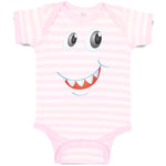 Baby Clothes Funny Cartoon Animal Face with Smile Baby Bodysuits Cotton