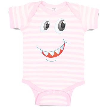 Baby Clothes Funny Cartoon Animal Face with Smile Baby Bodysuits Cotton