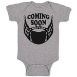 Baby Clothes Coming Soon Hair and Beard, Hipster Character Baby Bodysuits Cotton