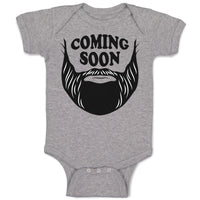 Baby Clothes Coming Soon Hair and Beard, Hipster Character Baby Bodysuits Cotton