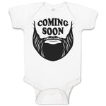 Baby Clothes Coming Soon Hair and Beard, Hipster Character Baby Bodysuits Cotton