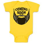 Baby Clothes Coming Soon Hair and Beard, Hipster Character Baby Bodysuits Cotton