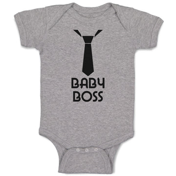 Baby Clothes Baby Boss with Silhouette Neck Tie Baby Bodysuits Boy & Girl Cotton