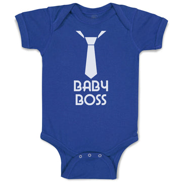 Baby Clothes Baby Boss with Silhouette Neck Tie Baby Bodysuits Boy & Girl Cotton