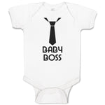 Baby Clothes Baby Boss with Silhouette Neck Tie Baby Bodysuits Boy & Girl Cotton