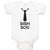 Baby Clothes Baby Boss with Silhouette Neck Tie Baby Bodysuits Boy & Girl Cotton