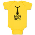 Baby Clothes Baby Boss with Silhouette Neck Tie Baby Bodysuits Boy & Girl Cotton